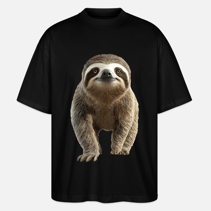 Faultier - Stanley/Stella Oversized Unisex Bio T-Shirt Blaster 2.0 - Schwarz