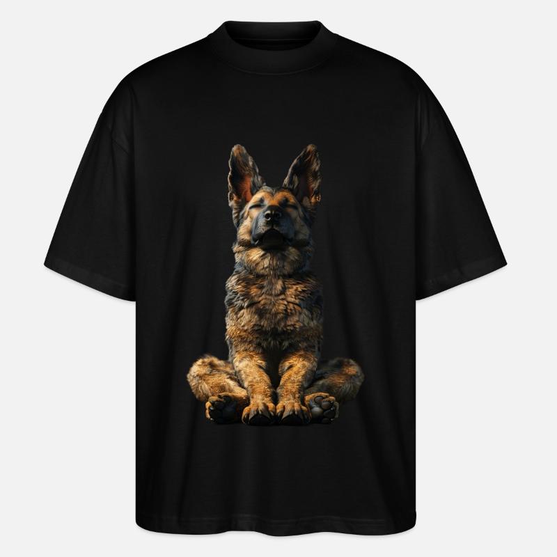 Deutscher Schäferhund - Stanley/Stella Oversized Unisex Bio T-Shirt Blaster 2.0 - Schwarz