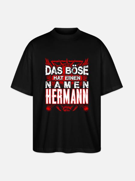 HERMANN - Name - Stanley/Stella Oversized Unisex Bio T-Shirt Blaster 2.0 - Schwarz