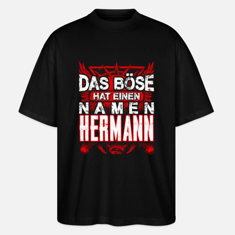 HERMANN - Name - Stanley/Stella Oversized Unisex Bio T-Shirt Blaster 2.0 - Schwarz