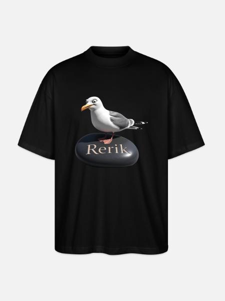 Rerik Ostseebad - Rerik Möwe - Stanley/Stella Oversized Unisex Organic T-shirt Blaster 2.0 - black