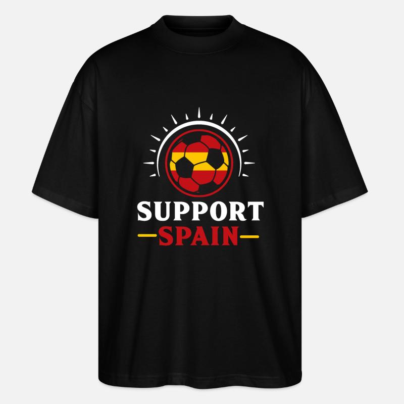 Fussball Spanien - Stanley/Stella Oversized Unisex Bio T-Shirt Blaster 2.0 - Schwarz