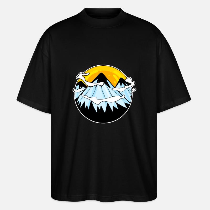 Berg Berge - Stanley/Stella Oversized Unisex Bio T-Shirt Blaster 2.0 - Schwarz