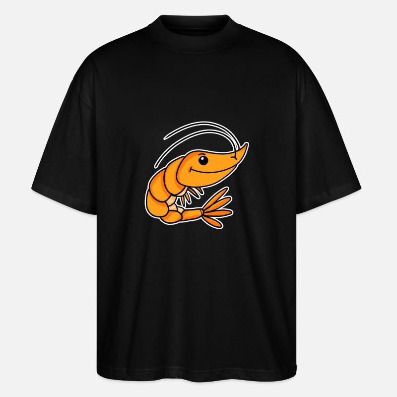 Garnele - Stanley/Stella Oversized Unisex Bio T-Shirt Blaster 2.0 - Schwarz