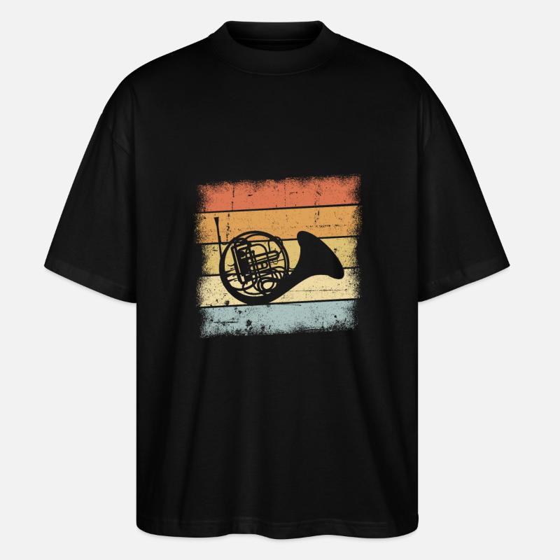 Horn - Stanley/Stella Oversized Unisex Bio T-Shirt Blaster 2.0 - Schwarz