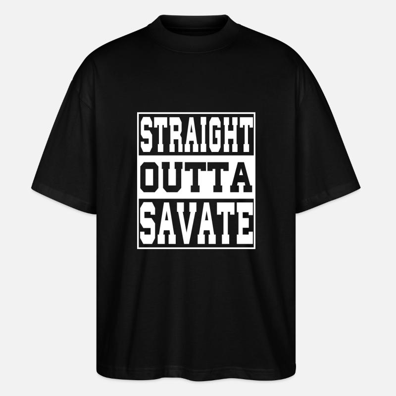 Savate Spruch lustig - Stanley/Stella Oversized Unisex Bio T-Shirt Blaster 2.0 - Schwarz