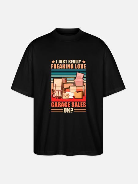 Garage sale slogan - Stanley/Stella Oversized Unisex Organic T-shirt Blaster 2.0 - black