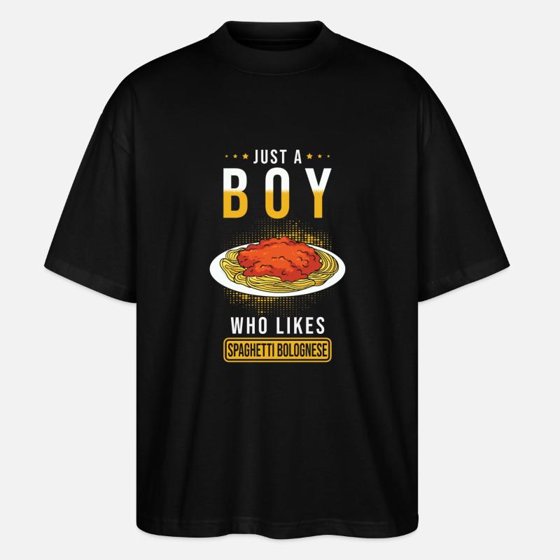 Spaghetti Bolognese - Stanley/Stella Oversized Unisex Bio T-Shirt Blaster 2.0 - Schwarz