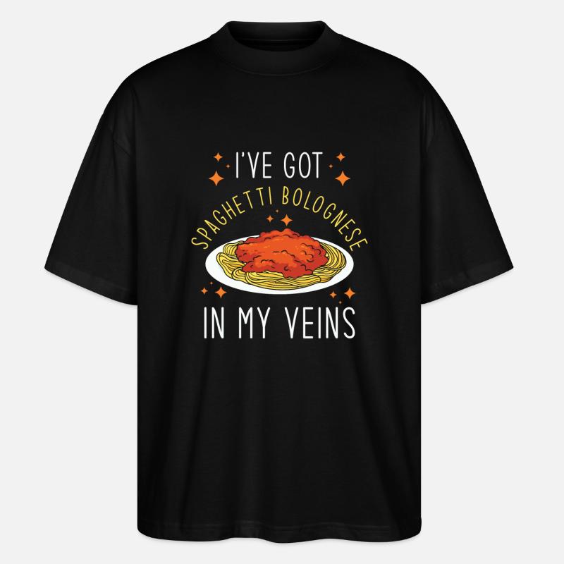 Spaghetti Bolognese - Stanley/Stella Oversized Unisex Bio T-Shirt Blaster 2.0 - Schwarz