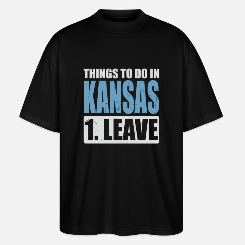 Mème du Kansas - T-shirt bio Blaster 2.0 coupe oversize Stanley/Stella Unisexe - noir