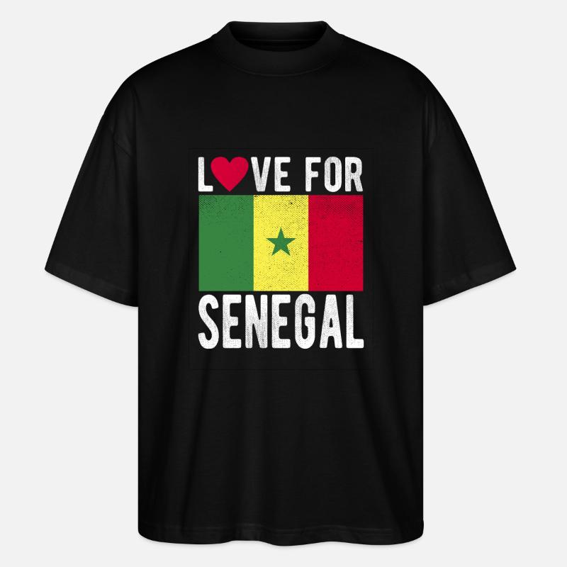 Drapeau du Sénégal - T-shirt bio Blaster 2.0 coupe oversize Stanley/Stella Unisexe - noir