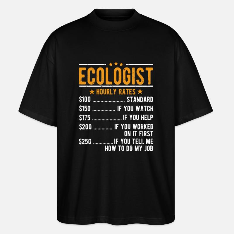 Ecologist Hourly wage - Stanley/Stella Oversized Unisex Organic T-shirt Blaster 2.0 - black