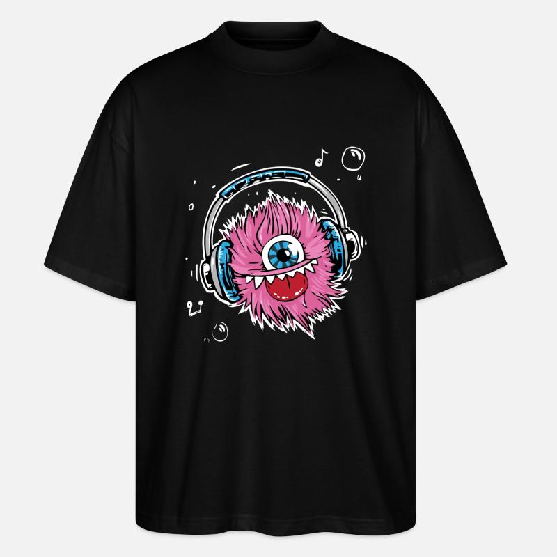 rosa monster - Stanley/Stella Oversized Unisex Bio T-Shirt Blaster 2.0 - Schwarz