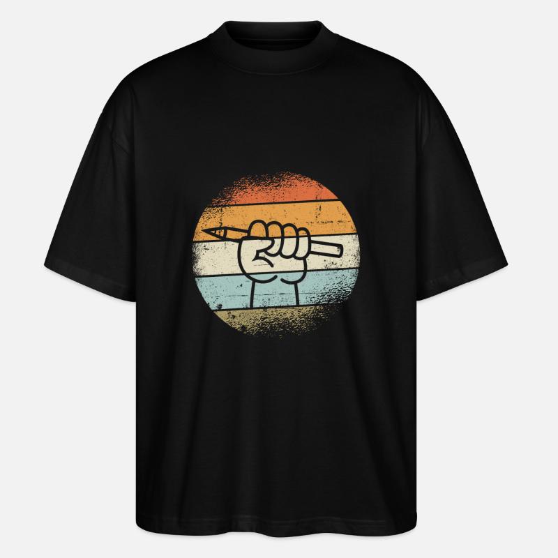 Zeichner Geschenke - Stanley/Stella Oversized Unisex Bio T-Shirt Blaster 2.0 - Schwarz