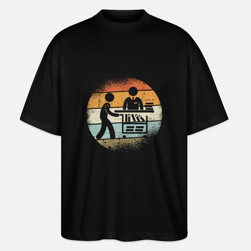 Bibliothekar - Stanley/Stella Oversized Unisex Bio T-Shirt Blaster 2.0 - Schwarz