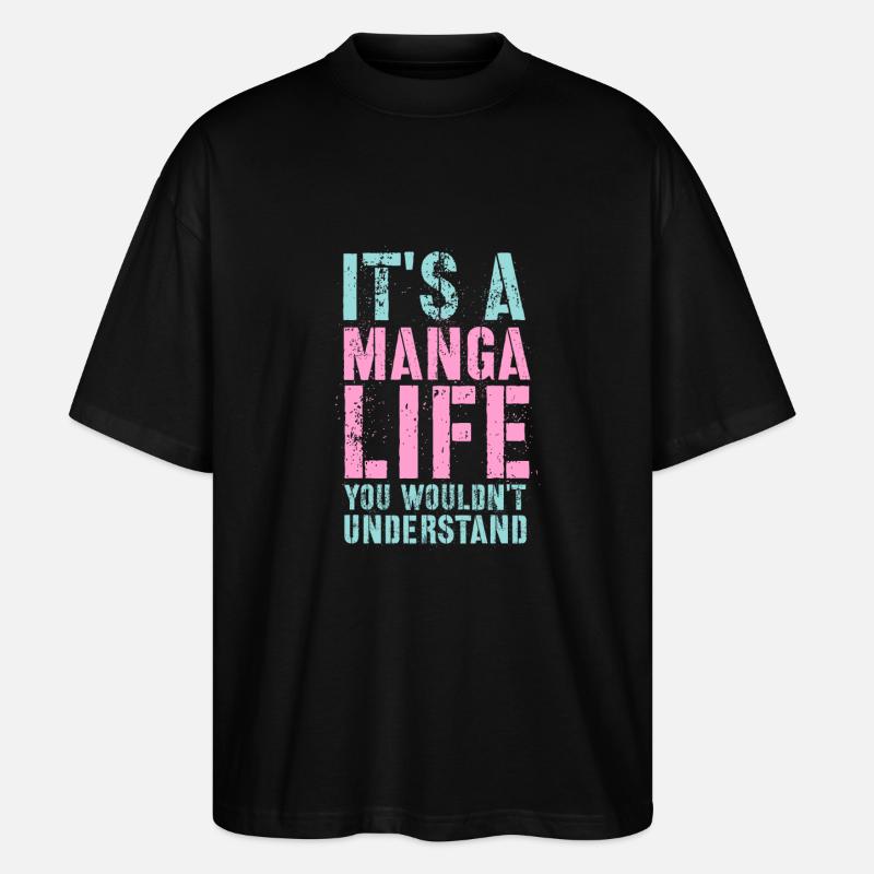 Manga Geschenk - Stanley/Stella Oversized Unisex Bio T-Shirt Blaster 2.0 - Schwarz