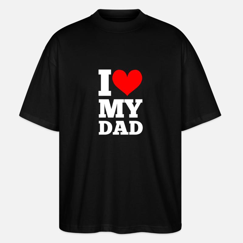 J’aime mon père - T-shirt bio Blaster 2.0 coupe oversize Stanley/Stella Unisexe - noir