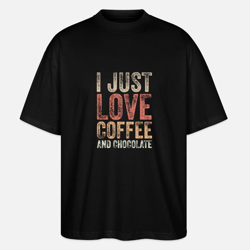 Chocolat et café - T-shirt bio Blaster 2.0 coupe oversize Stanley/Stella Unisexe - noir