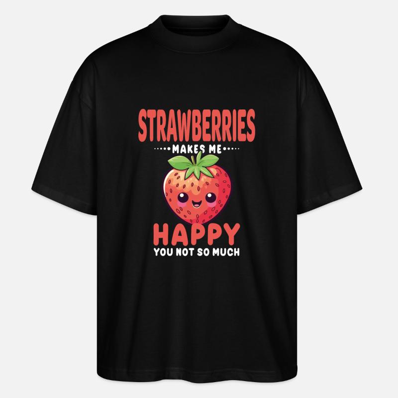Fraise Kawaii - T-shirt bio Blaster 2.0 coupe oversize Stanley/Stella Unisexe - noir