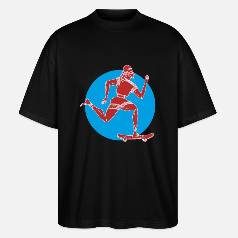 old school - Stanley/Stella Oversized Unisex Bio T-Shirt Blaster 2.0 - Schwarz