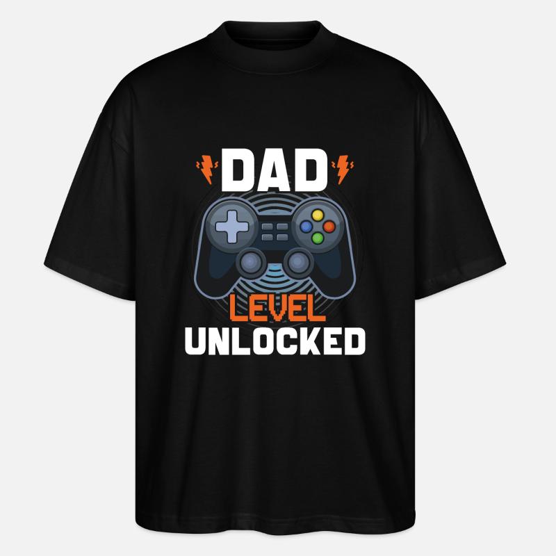 Dad level unlocked - T-shirt bio Blaster 2.0 coupe oversize Stanley/Stella Unisexe - noir