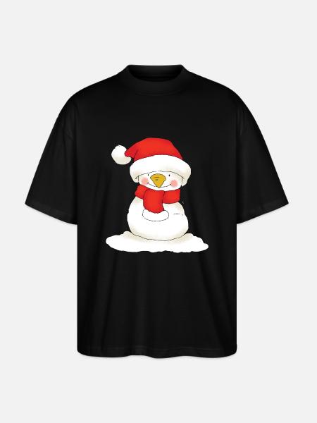 Christmas Snowman - Stanley/Stella Oversized Unisex Bio T-Shirt Blaster 2.0 - Schwarz