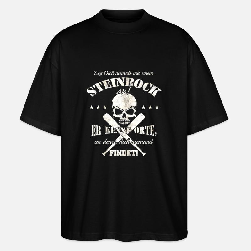 Steinbock - Stanley/Stella Oversized Unisex Bio T-Shirt Blaster 2.0 - Schwarz