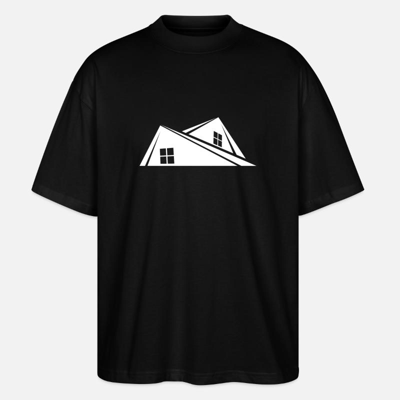 Le toit de la maison - T-shirt bio Blaster 2.0 coupe oversize Stanley/Stella Unisexe - noir
