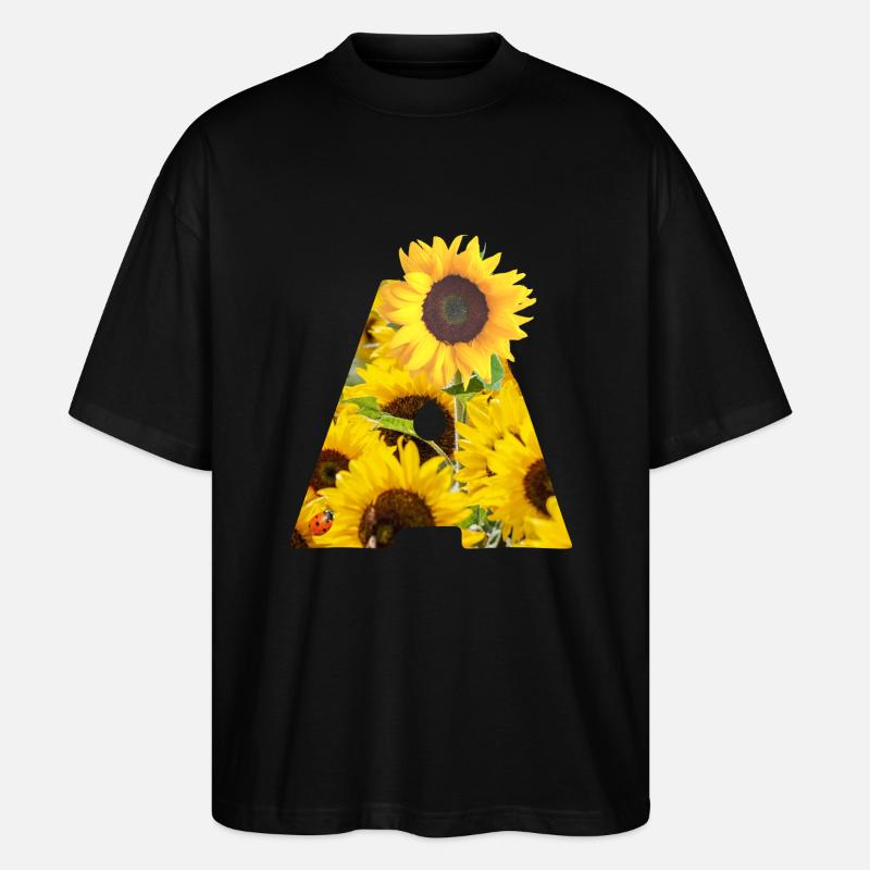 sunflowers a - Stanley/Stella Oversized Unisex Organic T-shirt Blaster 2.0 - black
