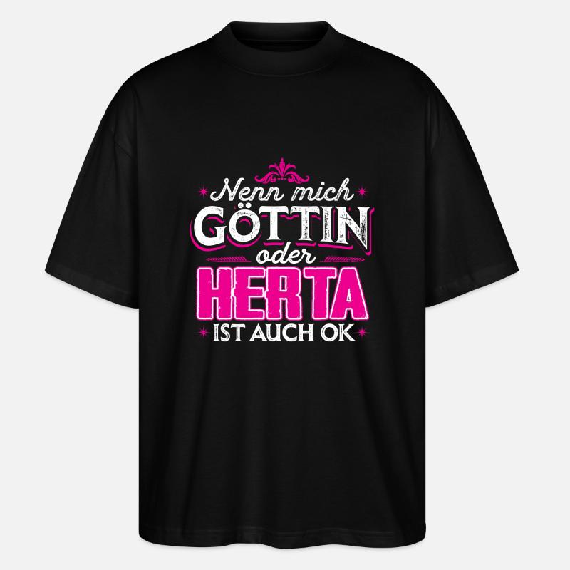 HERTA - Göttin - Stanley/Stella Oversized Unisex Bio T-Shirt Blaster 2.0 - Schwarz