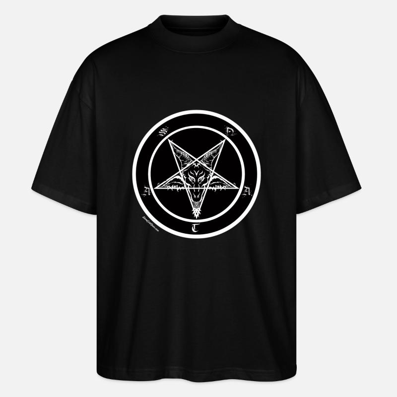 Sigil de Baphomet Satan - T-shirt bio Blaster 2.0 coupe oversize Stanley/Stella Unisexe - noir