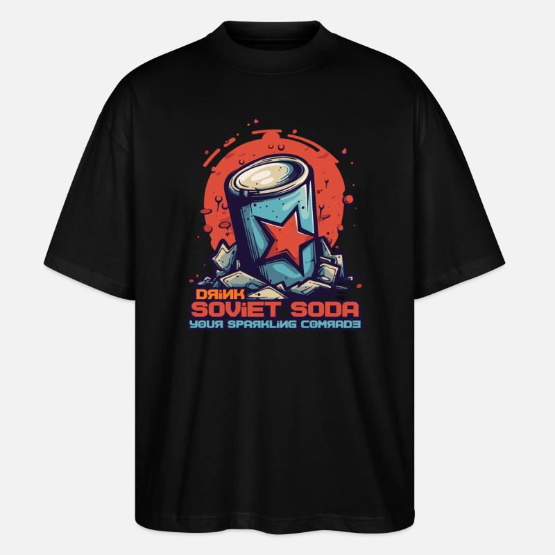 Soda soviétique : le camarade pétillant - T-shirt bio Blaster 2.0 coupe oversize Stanley/Stella Unisexe - noir