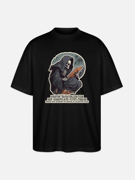 Sensenmann trainiert in Datenanalyse - Stanley/Stella Oversized Unisex Bio T-Shirt Blaster 2.0 - Schwarz