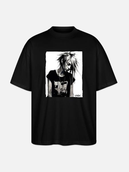 Punk Mädchen - Stanley/Stella Oversized Unisex Bio T-Shirt Blaster 2.0 - Schwarz