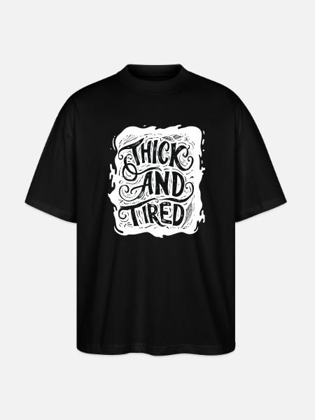Fat and tired - Stanley/Stella Oversized Unisex Organic T-shirt Blaster 2.0 - black