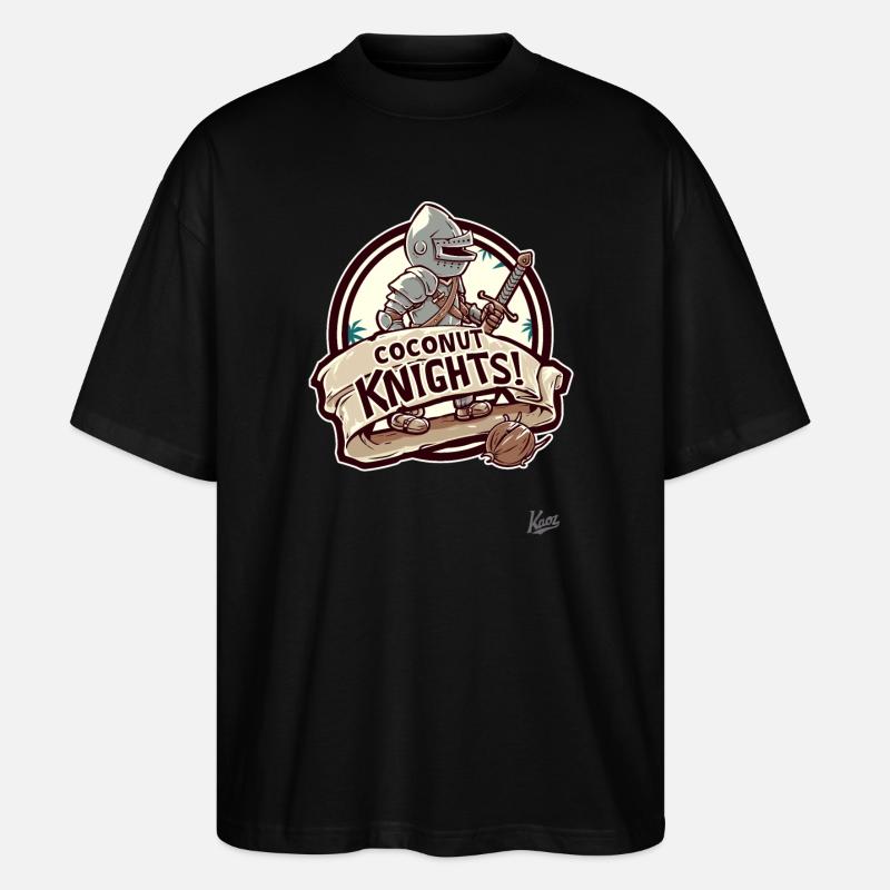 Kokosnuss-Ritter - Stanley/Stella Oversized Unisex Bio T-Shirt Blaster 2.0 - Schwarz
