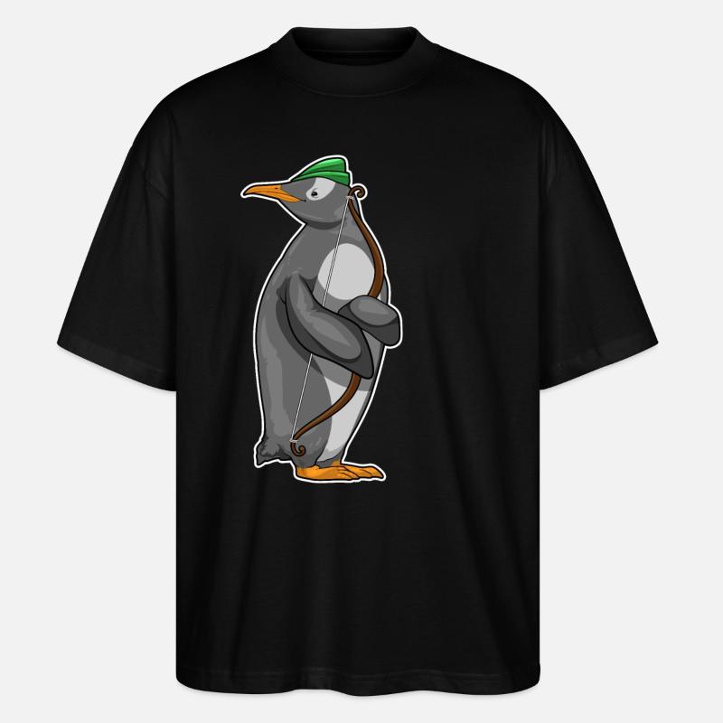Arc de pingouin Archer - T-shirt bio Blaster 2.0 coupe oversize Stanley/Stella Unisexe - noir