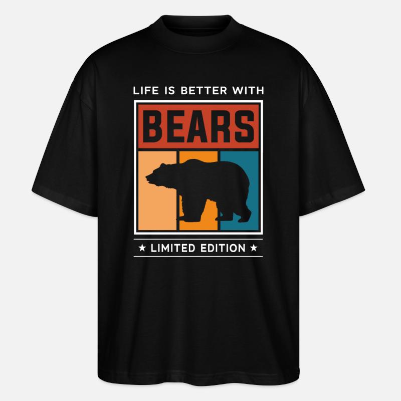 Bears - Stanley/Stella Oversized Unisex Bio T-Shirt Blaster 2.0 - Schwarz