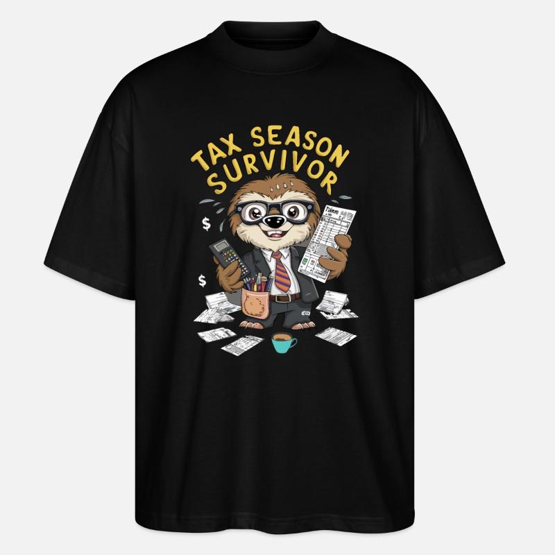 Steuersaison Überlebender - Stanley/Stella Oversized Unisex Bio T-Shirt Blaster 2.0 - Schwarz