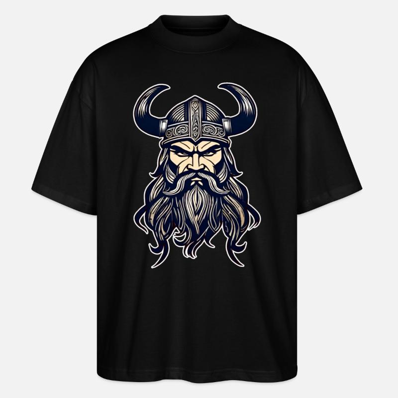 Fier guerrier viking germanique - T-shirt bio Blaster 2.0 coupe oversize Stanley/Stella Unisexe - noir