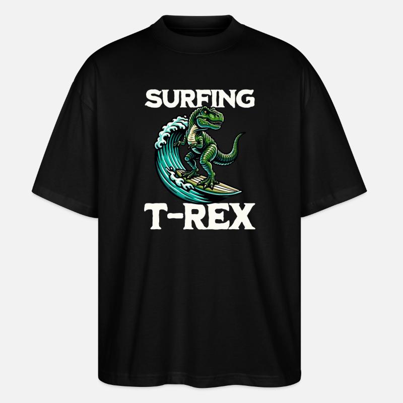 Surf T-Rex - T-shirt bio Blaster 2.0 coupe oversize Stanley/Stella Unisexe - noir