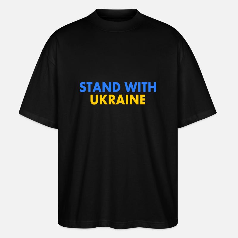 stand with ukraine - Stanley/Stella Oversized Unisex Bio T-Shirt Blaster 2.0 - Schwarz