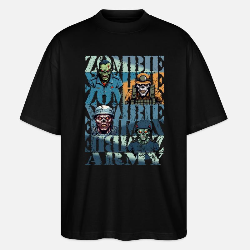 Armée de zombies - T-shirt bio Blaster 2.0 coupe oversize Stanley/Stella Unisexe - noir