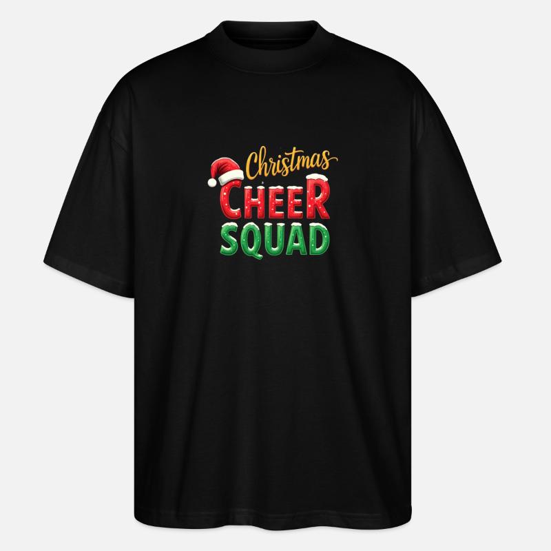 Christmas Cheer Squad Joy - Stanley/Stella Oversized Unisex Organic T-shirt Blaster 2.0 - black