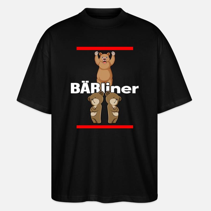 Berlin Capitale Berliner-Bär Bärliner - T-shirt bio Blaster 2.0 coupe oversize Stanley/Stella Unisexe - noir