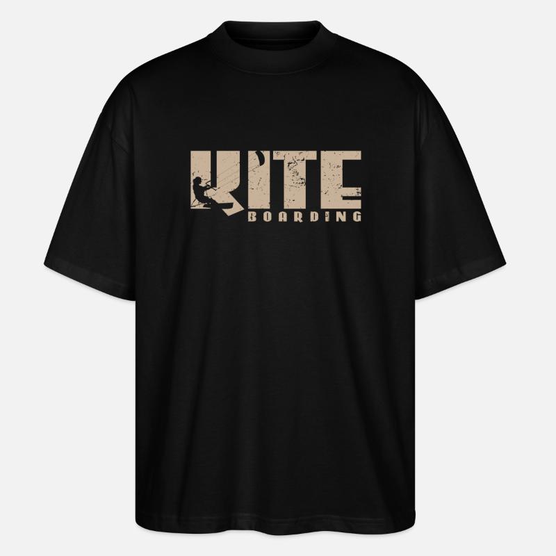 Kite Boarding - Stanley/Stella Oversized Unisex Bio T-Shirt Blaster 2.0 - Schwarz