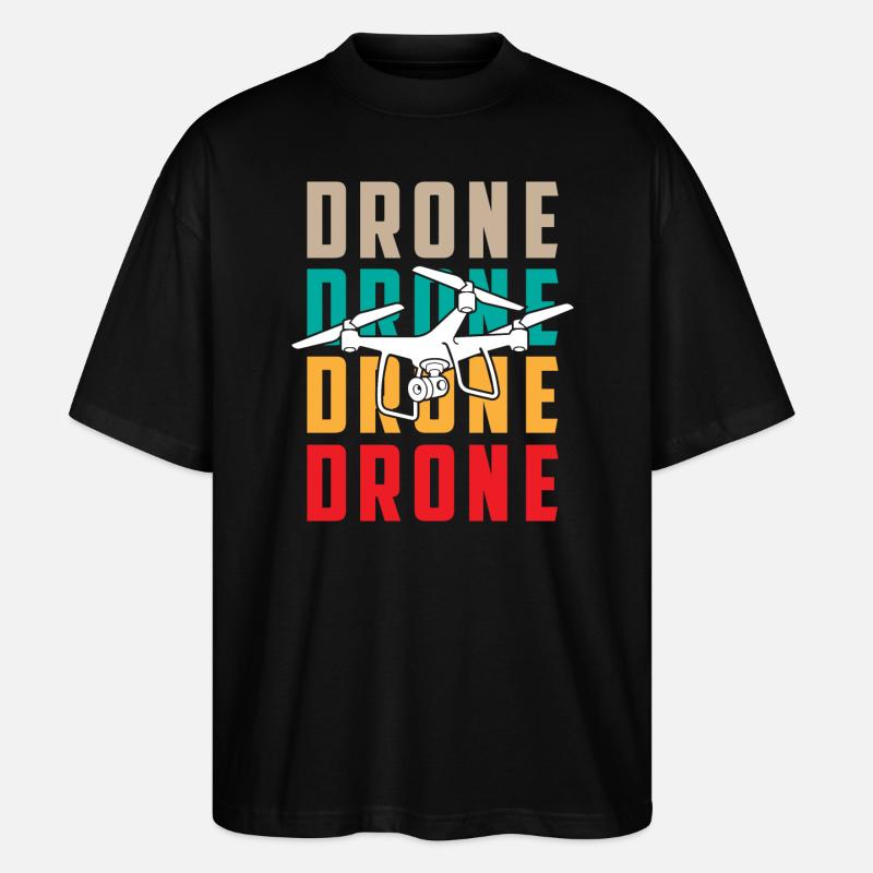 Drone - Stanley/Stella Oversized Unisex Bio T-Shirt Blaster 2.0 - Schwarz