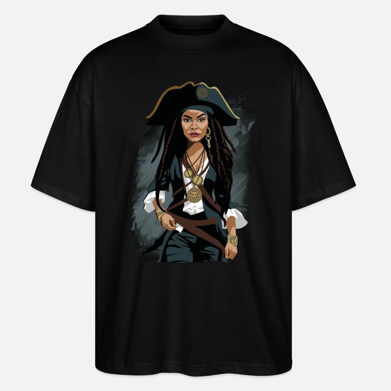 Tempête - T-shirt bio Blaster 2.0 coupe oversize Stanley/Stella Unisexe - noir