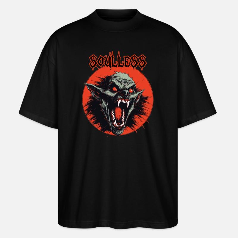 Demon Head, Soulless, - Stanley/Stella Oversized Unisex Organic T-shirt Blaster 2.0 - black