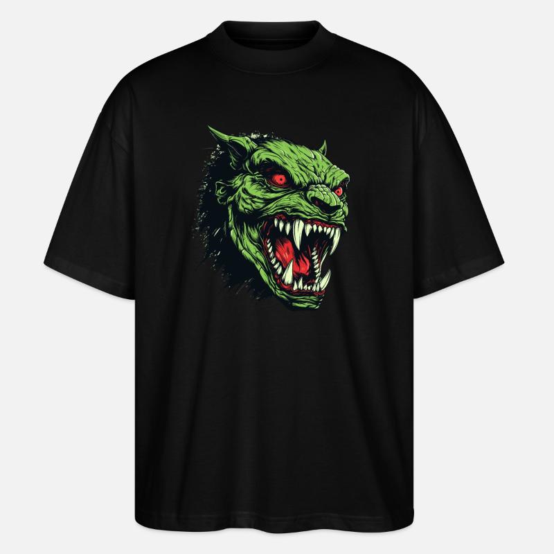 Orkkopf, Dämon, Ghul - Stanley/Stella Oversized Unisex Bio T-Shirt Blaster 2.0 - Schwarz